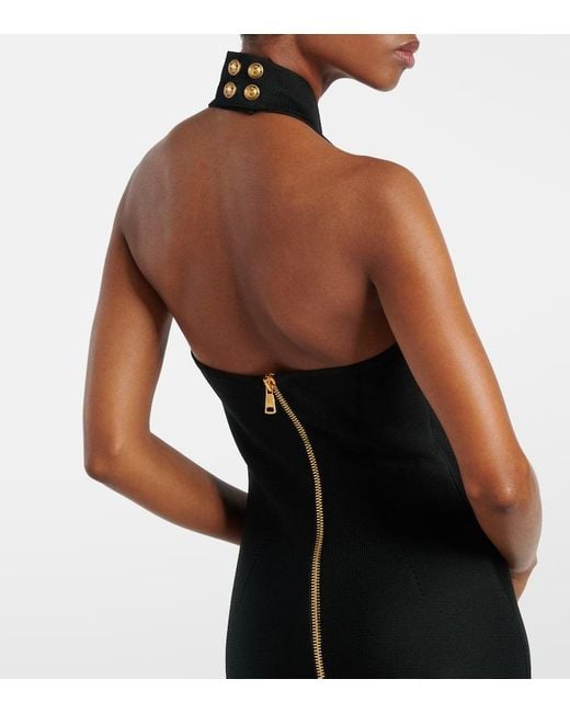 Balmain Black Maxikleid