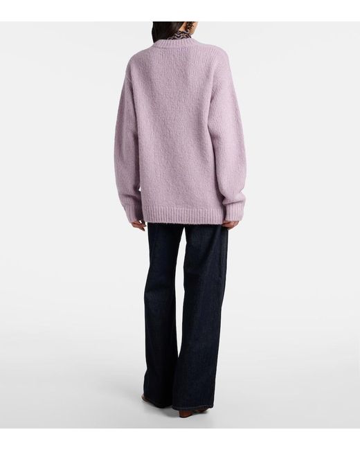 Dries Van Noten Pink Alpaca And Wool-Blend Cardigan