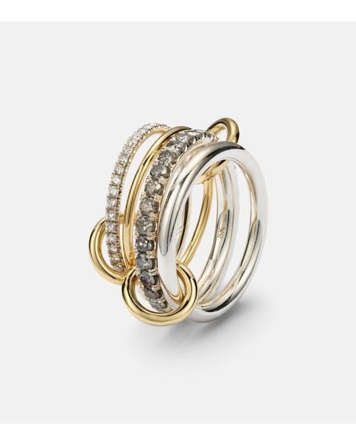 Spinelli Kilcollin White Arla Sterling And 18Kt Ring With Diamonds