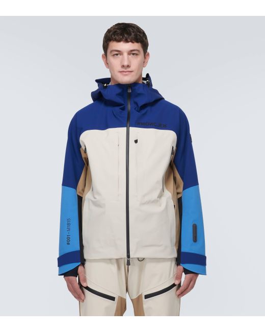 3 MONCLER GRENOBLE Blue Brizon Ski Jacket for men