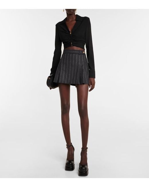 Versace Black Medusa Satin Platform Pump