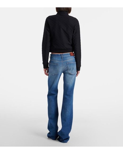 Gucci Blue Horsebit Flared Jeans