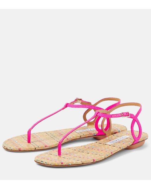 Sandales Almost Bare en cuir Aquazzura en coloris Pink