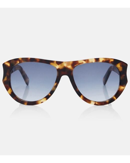 Dior Blue Diorglow A1I Aviator Sunglasses