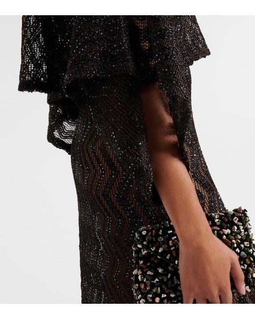 Missoni Black Zig Zag Sequined Top