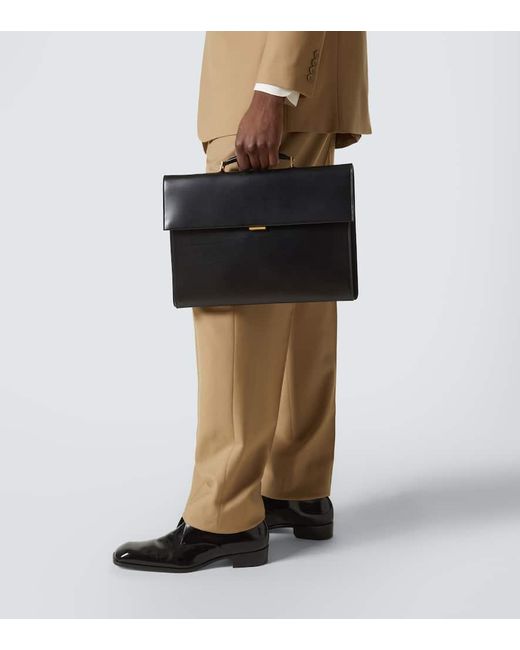 Saint Laurent Black Leather Briefcase for men
