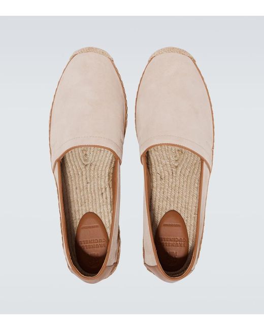 Brunello Cucinelli Espadrilles Aus Leder in White für Herren
