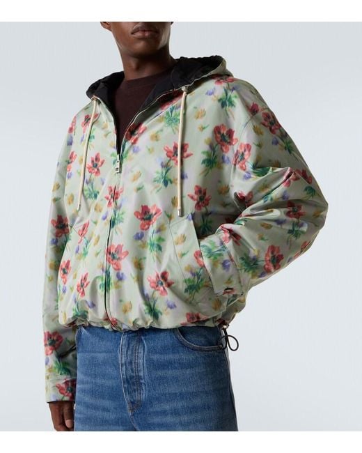 Loewe Green Floral Reversible Jacket for men