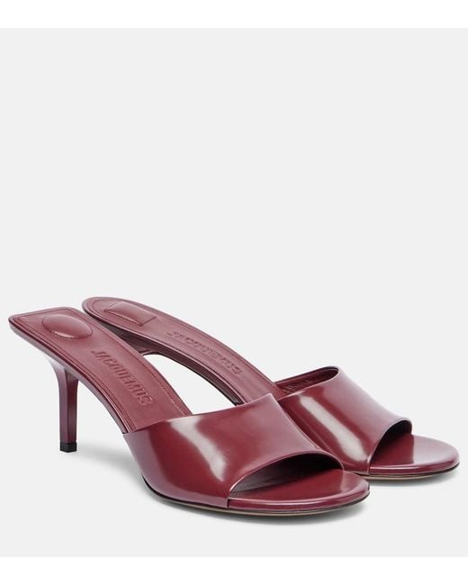 Jacquemus Pink Cubisto 70 Leather Mules