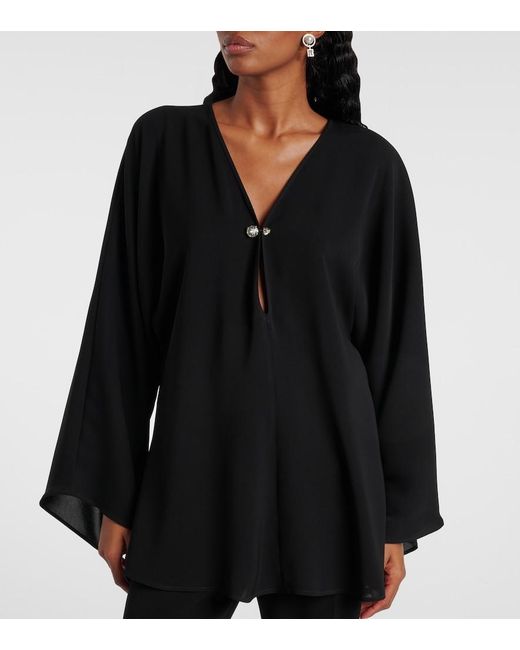 Max Mara Black Umile Cady Blouse