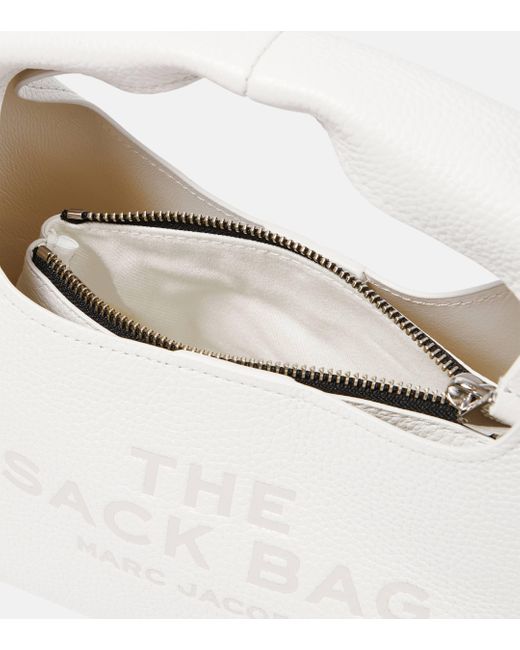 Marc Jacobs White The Sack Mini Leather Tote Bag