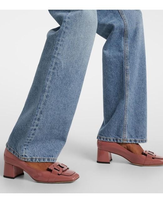 Tod's Pink Patent Leather Pumps