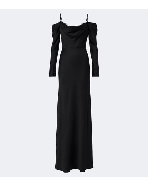 Rebecca Vallance Black Noire Off-Shoulder Gown