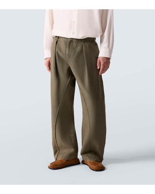 Pantaloni A Gamba Larga Twisted Seam di J.W. Anderson in Green da Uomo