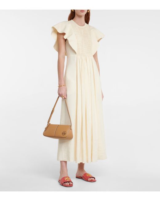 Tory Burch Mcgraw Wedge Leather Shoulder Bag | Lyst