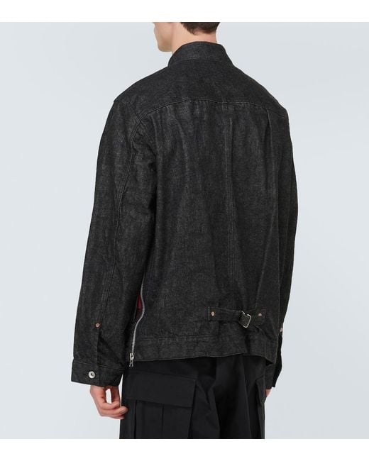 Sacai Black X Beyondexx Denim Blouson Jacket for men