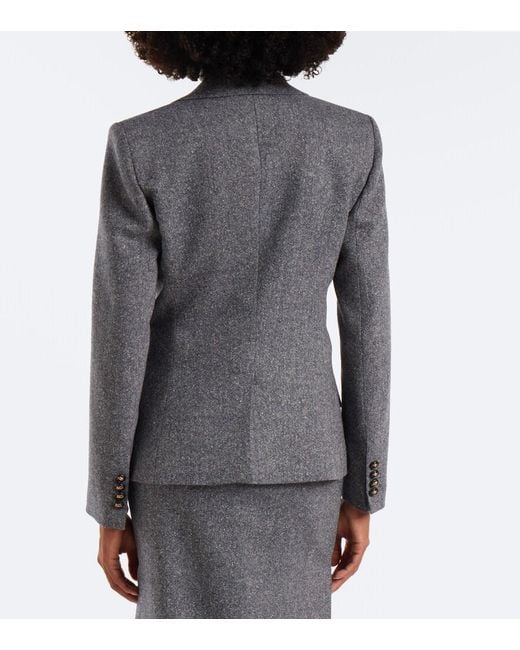 Etro Blue Wool And Silk-Blend Blazer