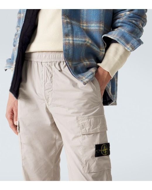 Stone Island Natural Compass Cotton-Blend Cargo Pants for men