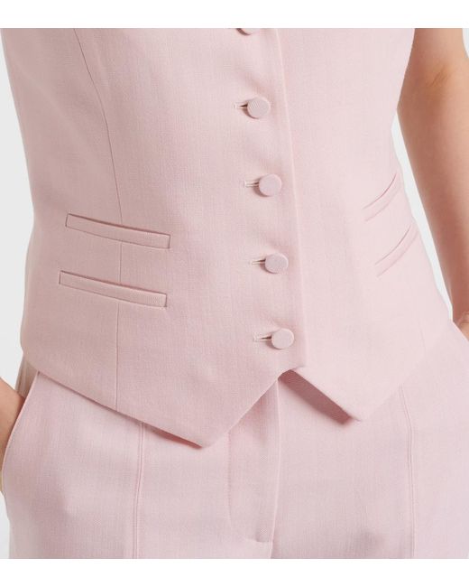 Gabriela Hearst Pink Wool Vest