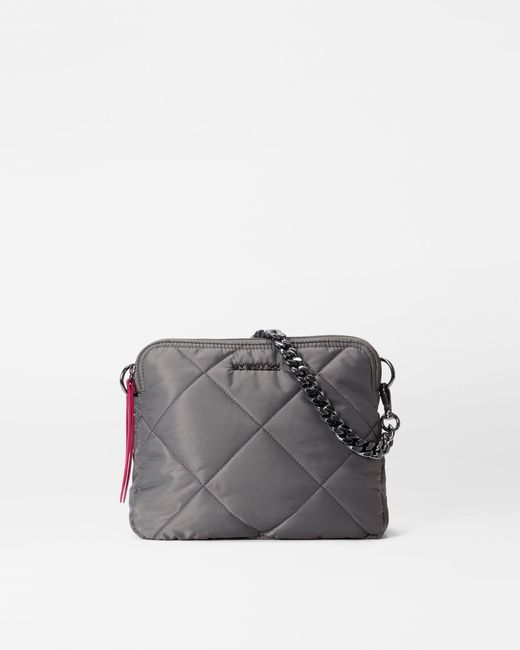 MZ Wallace Gray Ash Quilted Bowery Crossbody
