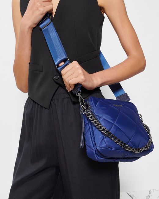 MZ Wallace Blue Sapphire Quilted Bowery Crossbody
