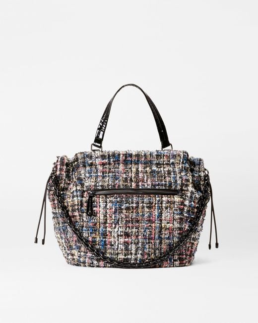 MZ Wallace White Midnight Sparkle Boucle Crosby Anna Tote