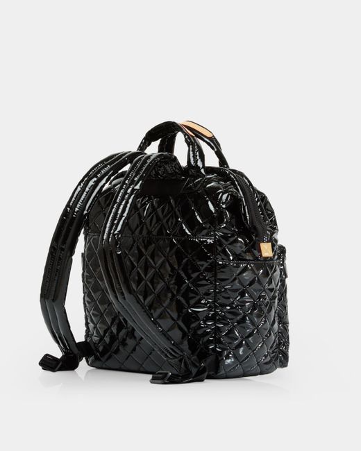 mz wallace black lacquer backpack