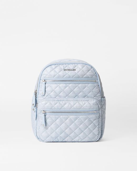 MZ Wallace Blue Chambray Small Crosby Backpack