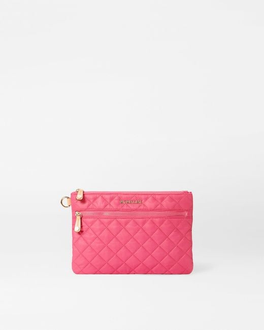 MZ Wallace Pink Zinnia Small Metro Pouch Deluxe