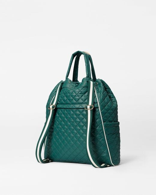 MZ Wallace Green Emerald/ecru Doubles Tennis Convertible Backpack