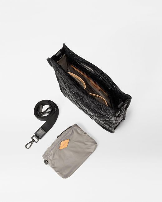 MZ Wallace Black Liquid Box Crossbody