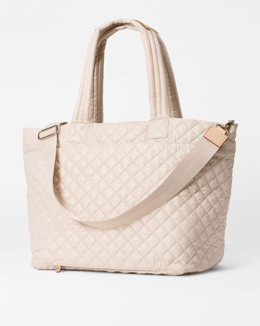 MZ Wallace Natural Sandshell Large Metro Tote Deluxe