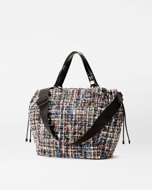 MZ Wallace White Midnight Sparkle Boucle Crosby Anna Tote