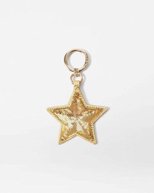MZ Wallace White Light Gold Sequin Star Charm