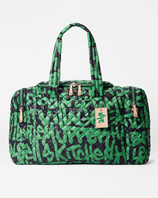 MZ Wallace Nyc Graffiti Print Oxford Metro Team in Green Lyst