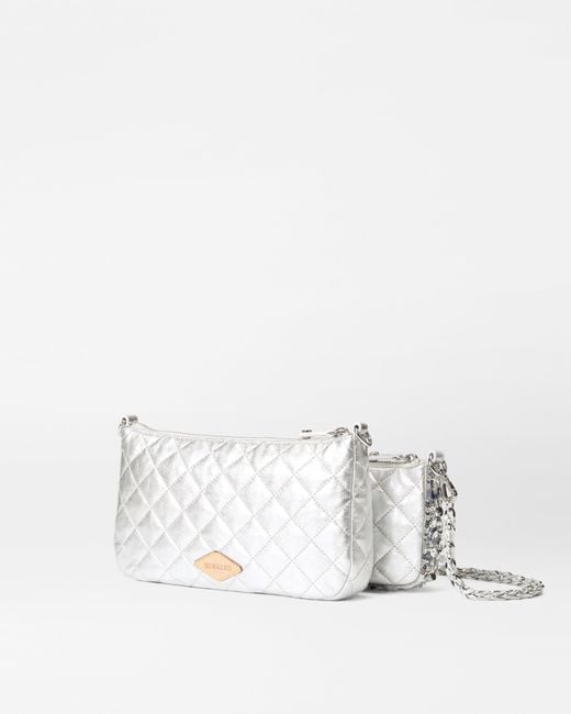 MZ Wallace White Ice Multi Sequin Crosby Convertible Crossbody