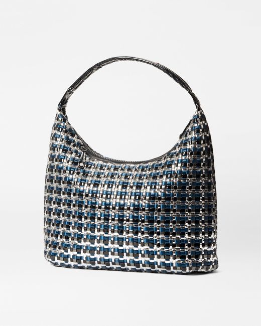 MZ Wallace Blue Midnight Woven Large Woven Shoulder