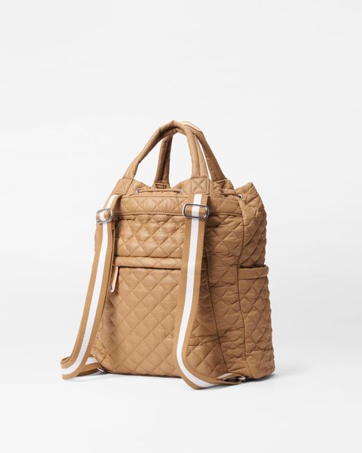 MZ Wallace Caramel Metro Convertible Backpack in Natural Lyst