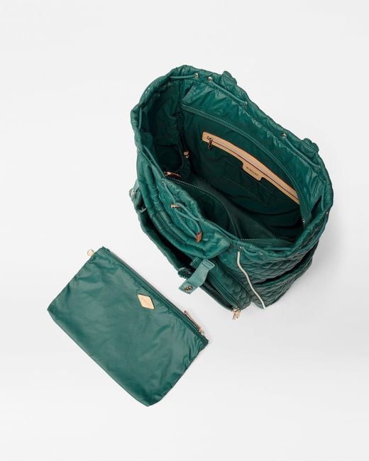 MZ Wallace Green Emerald/ecru Doubles Tennis Convertible Backpack