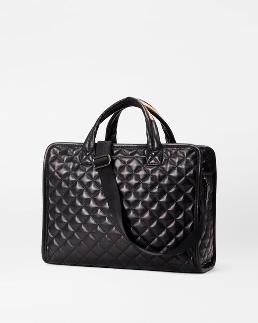 MZ Wallace Quilted Black Leather Medium Metro Box Tote