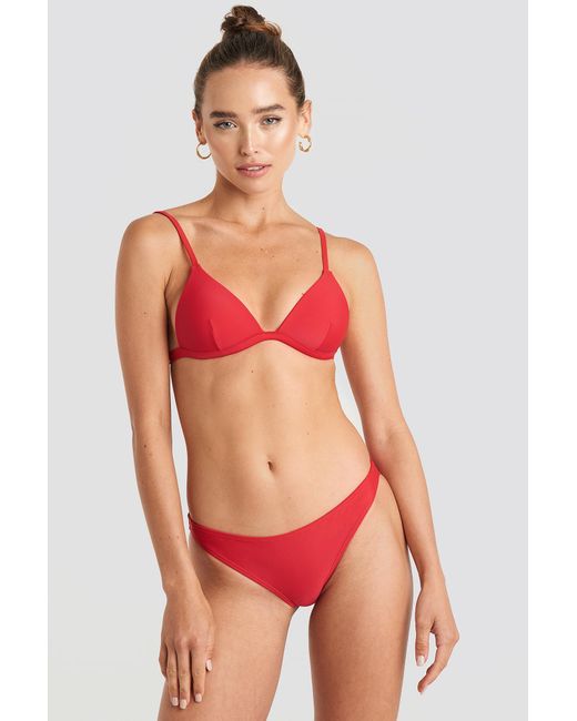 padded red bikini