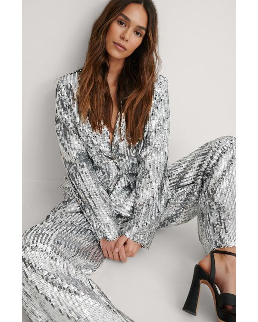 oversized sequin blazer