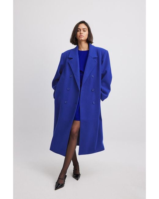 Oversized blue sale coat