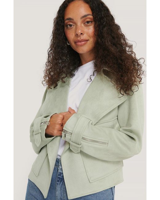 vince cropped lapel jacket