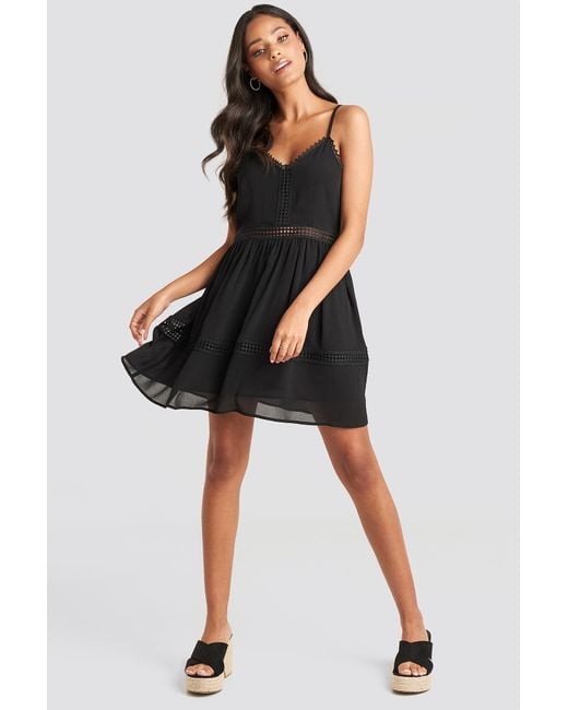 flowy black mini dress