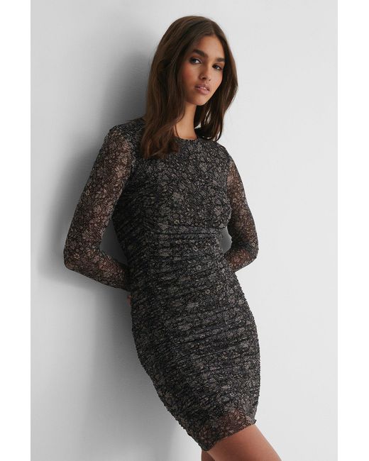 mango robe noire dentelle