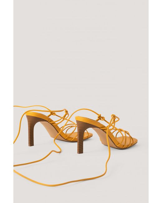 Na Kd Synthetik Shoes Absatzschuhe Mit Riemen In Orange Lyst