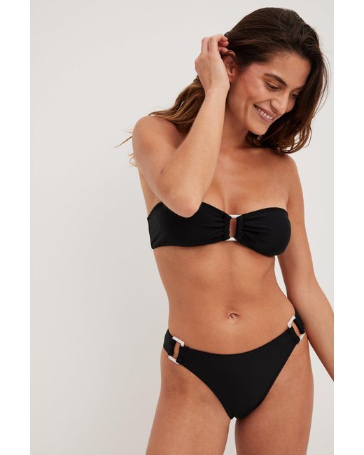 Swimwear Culotte de bikini avec anneau carré NA-KD en coloris Noir | Lyst