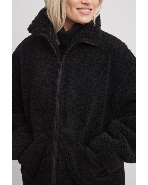 Oversized teddy jacket hot sale black
