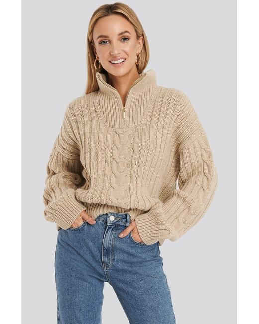 half zip cable jumper